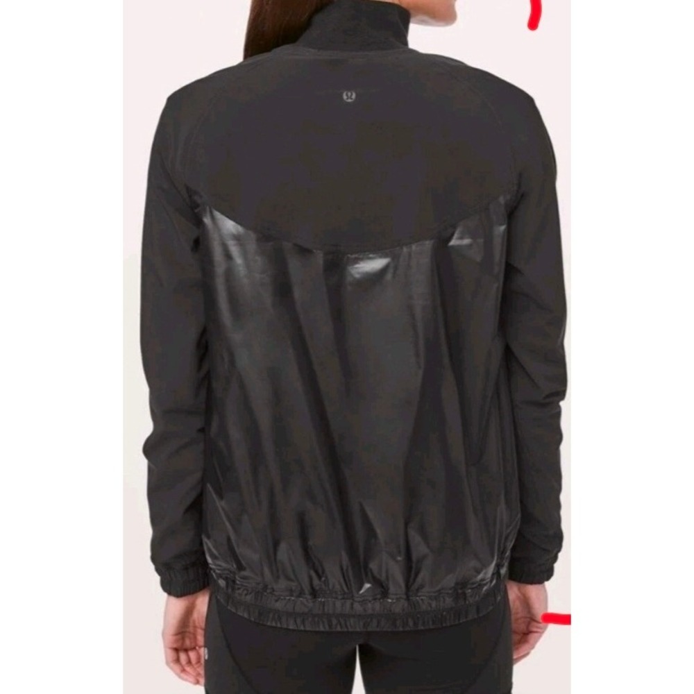 Lululemon Black Half Zip Windbreaker All Roads Pullover Jacket Womens Sz 12 Gym - Picture 2 of 10